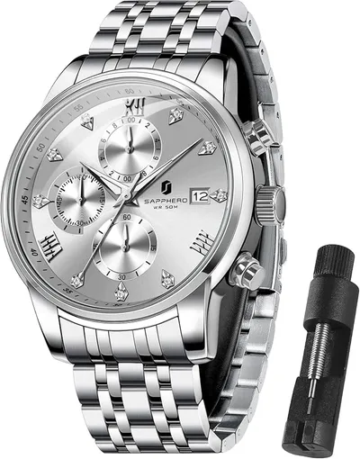 SAPPHERO Reloj de Pulsera de Silicona para Hombre