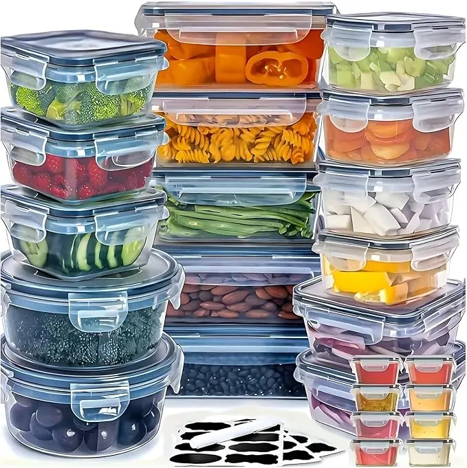 Juego de 48 Recipientes Herméticos para Alimentos sin BPA