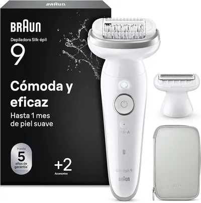 Braun Silk·épil 9 Depiladora Eléctrica Mujer 9-041 Plata