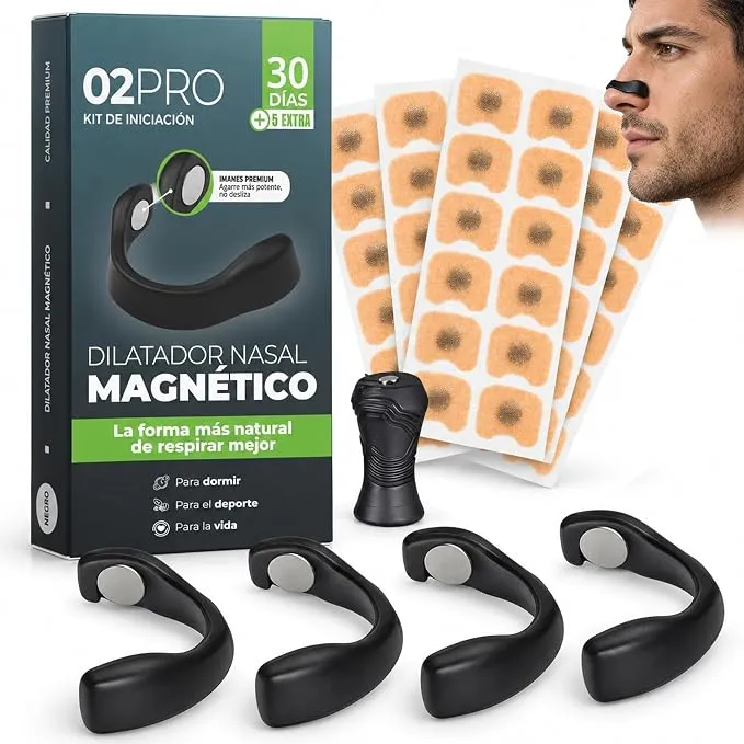 Tiras Nasales Magnéticas O2PRO MEGAPACK 70uds - Duerme Mejor y Mejora Deporte