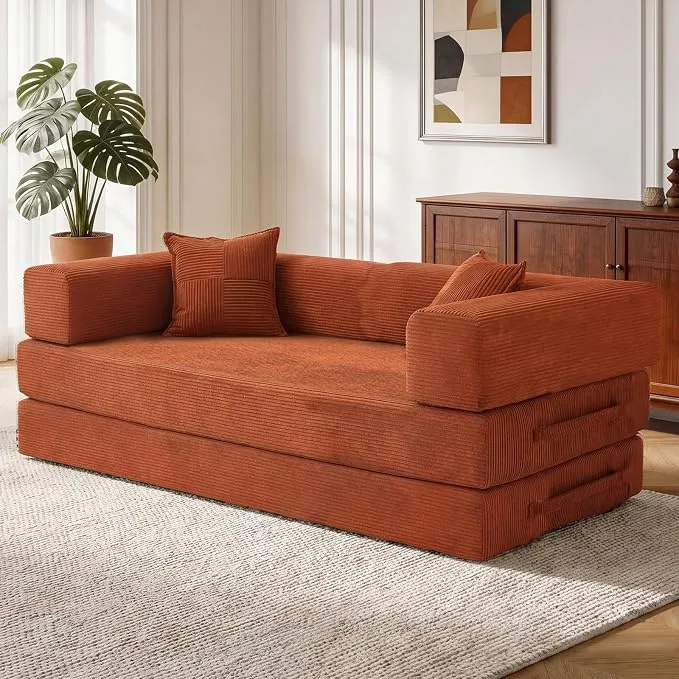 Sofá Cama 3 Plazas Versátil 5 en 1 con Funda Lavable