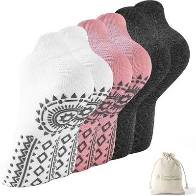 BISOUSOX Calcetines de Yoga con Bolsa Mujer