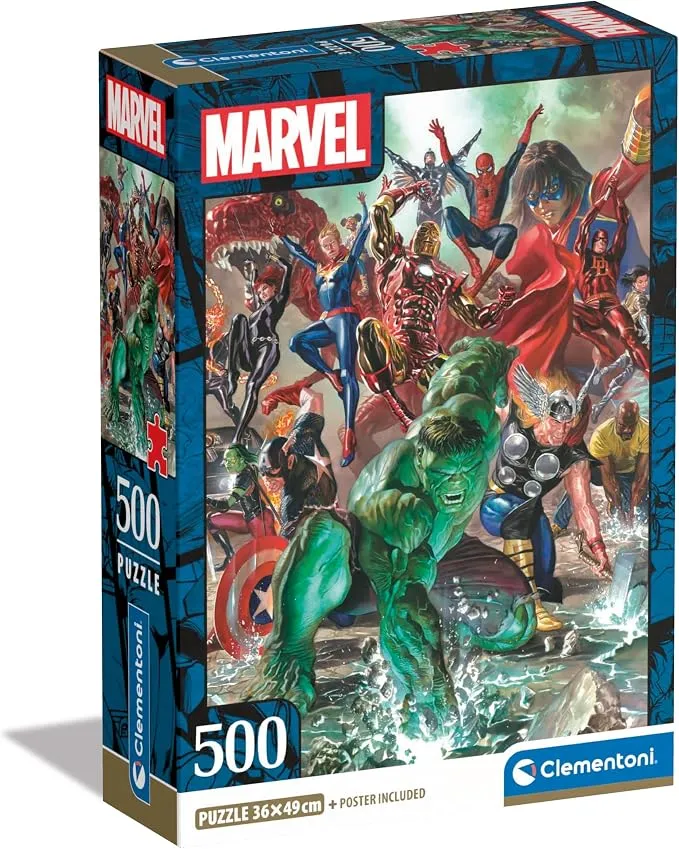 Puzzle Clementoni Compact Marvel The Avengers 500 Piezas