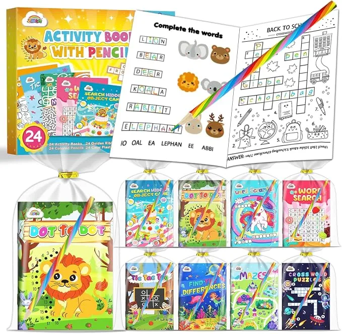 ZMLM 24 Sets Libros de Actividades para Niños - Regalos Cumpleaños y Colegio