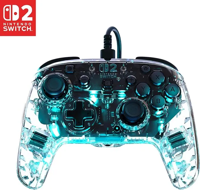 Mando de Juego Turtle Beach Afterglow Clear RGB con Cable para Nintendo Switch