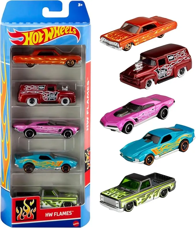 Pack 5 Coches Hot Wheels Colección Variada Escala 1:64