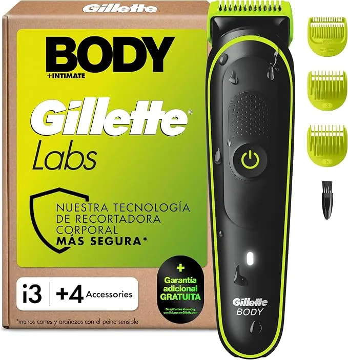 GilletteLabs i3 Body + Intimate: Afeitadora Corporal Avanzada para Hombre
