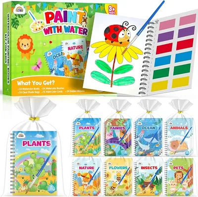 ZMLM Libros de Colorear con Agua para Niños de 3 a 9 Años (24 La Naturaleza)