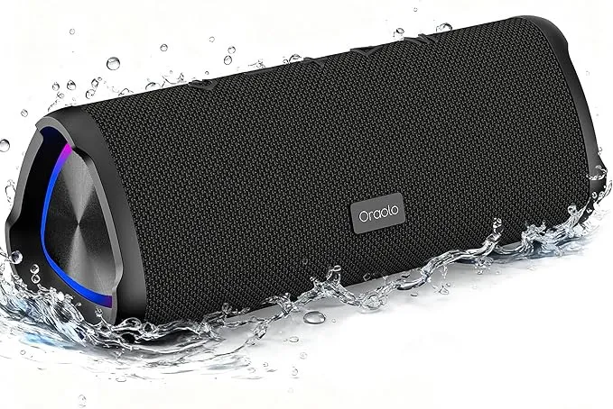 Lote 2 Altavoces Bluetooth Portátiles Oraolo 20W con Luces RGB y 30h Autonomía
