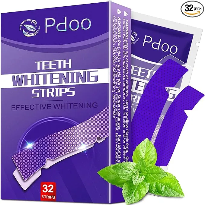 Tiras Blanqueadoras Dientes Moradas - Kit Blanqueador Dental Profesional con Tecnología Púrpura