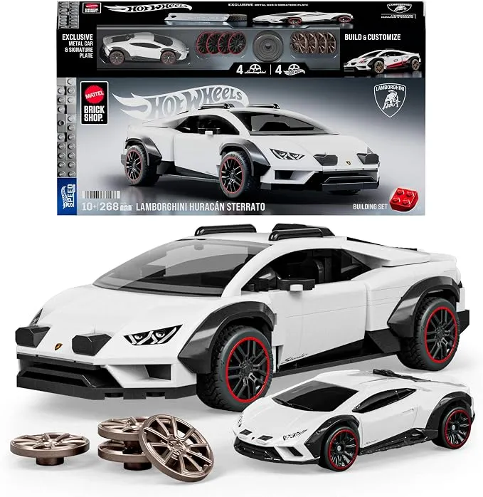 Lamborghini Huracán Sterrato 1:64 Mattel Brick Shop - Kit de Montaje Detallado