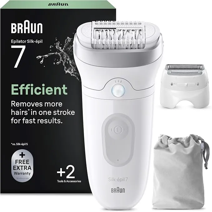 Braun Silk·épil 7 Depiladora Eléctrica Mujer 7-030 Plata
