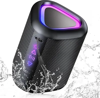 Altavoz Bluetooth Portátil Potente Inalámbrico con Luz LED