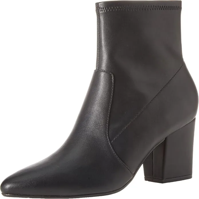 Amazon Essentials Botín Elástico Ajustado Tacón Mujer Negro