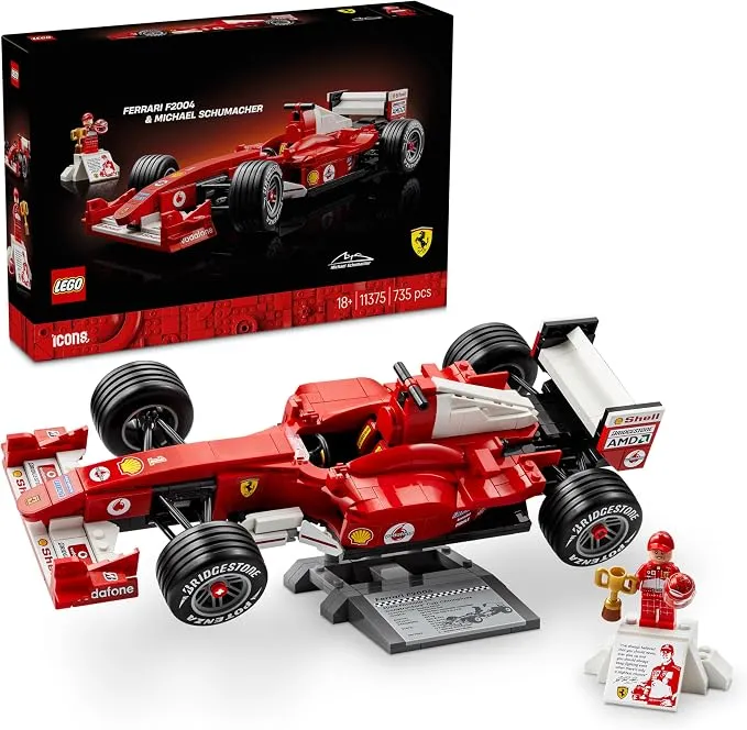 LEGO Icons Ferrari F2004 con Michael Schumacher