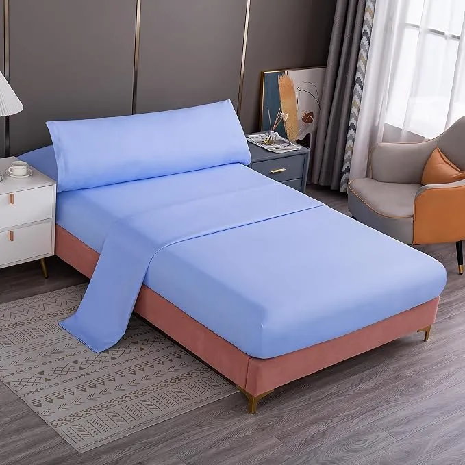 Juego de Sábanas Meishida 3 Piezas con Sábana Ajustable y Funda de Almohada
