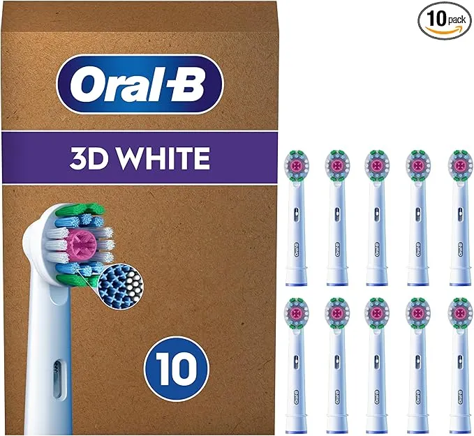Oral-B 3D White Cabezales de Recambio Originales, Blanco, Pack de 10
