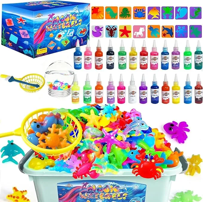Blissofun Aqua Gelz Set: Kit Mágico 3D DIY con 24 Colores y 16 Formas