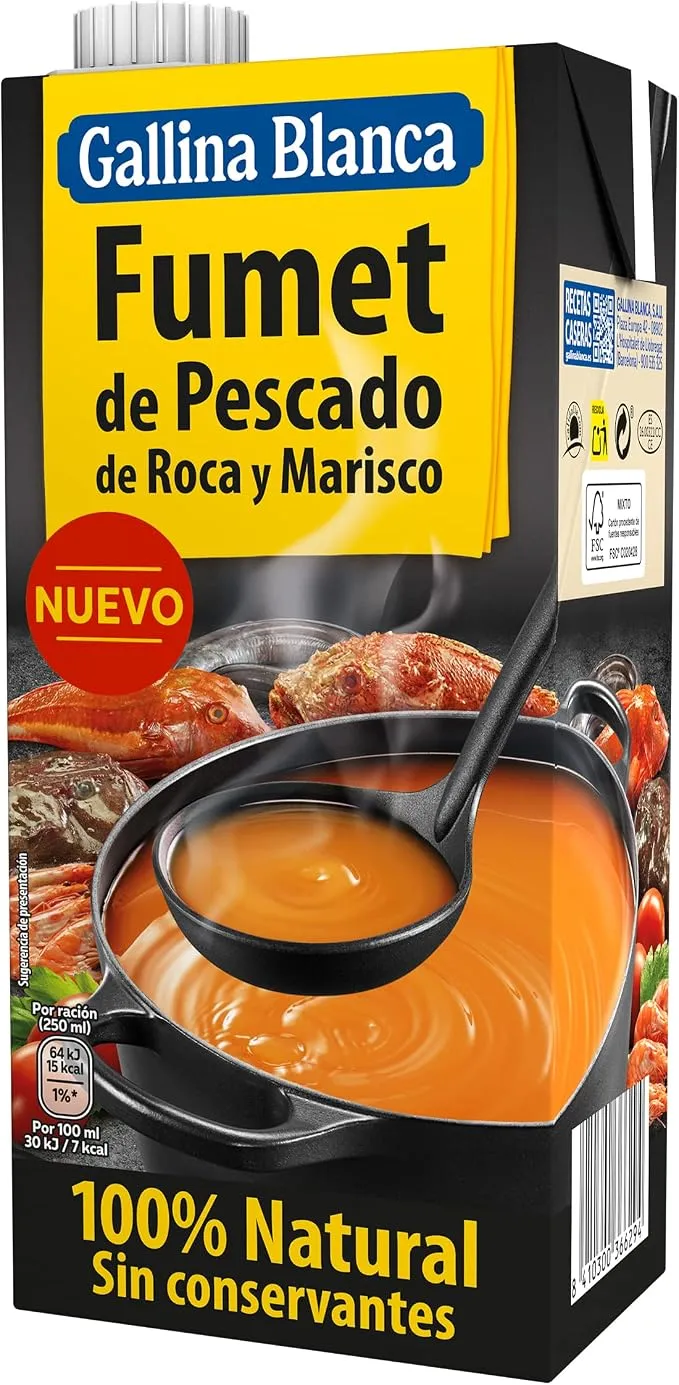 Gallina Blanca Fumet de Pescado de Roca y Marisco, 1L