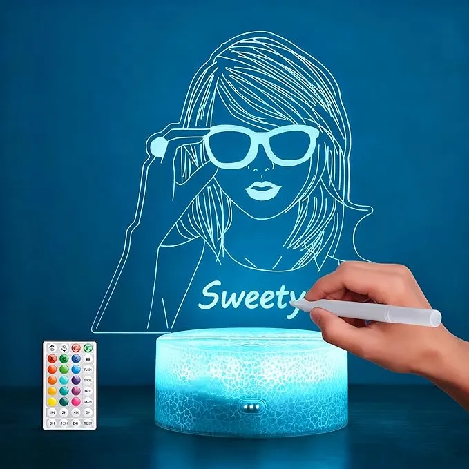 Lámpara LED Personalizable 3D Hoofun Taylor Night Light