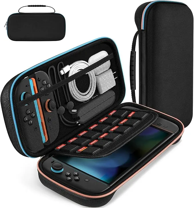 Funda Rígida de Viaje ivoler para Nintendo Switch 2 con 12 Cartuchos
