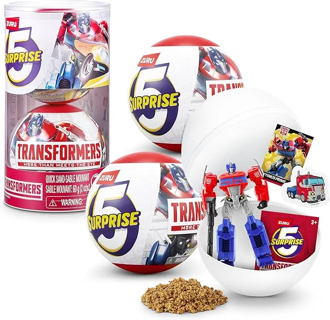 5 Surprise Transformers Serie 1 de ZURU, Paquete Sorpresa Coleccionable de los Transformers, Paquete Misterioso, Juguete para niños a Partir de 3 años (2 cápsula)