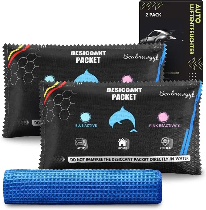 Deshumidificador para coche pack de 2 reutilizable