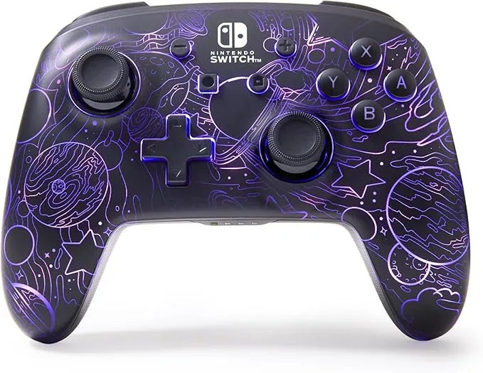 Mando inalámbrico PowerA Mejorado para Nintendo Switch - Diseño Lumectra Vórtice Galáctico