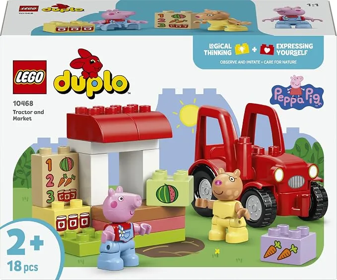 LEGO Duplo Peppa Pig Tractor Set de Construcción Infantil