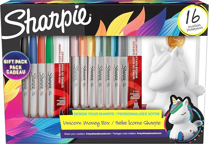 Sharpie Lote Regalo Rotuladores Permanentes Mystic Gem, 16 Unidades