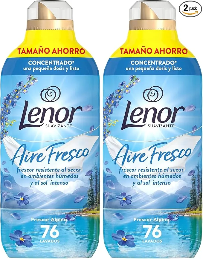 Pack de 2 botes de suavizante LENOR Aire Fresco