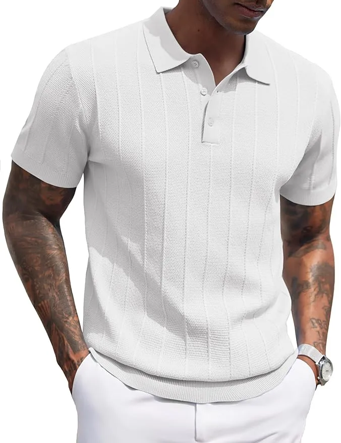 Camiseta Polo Manga Corta COOFANDY Casual para Hombre