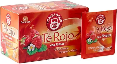 Pompadour Té Rojo con Fresas