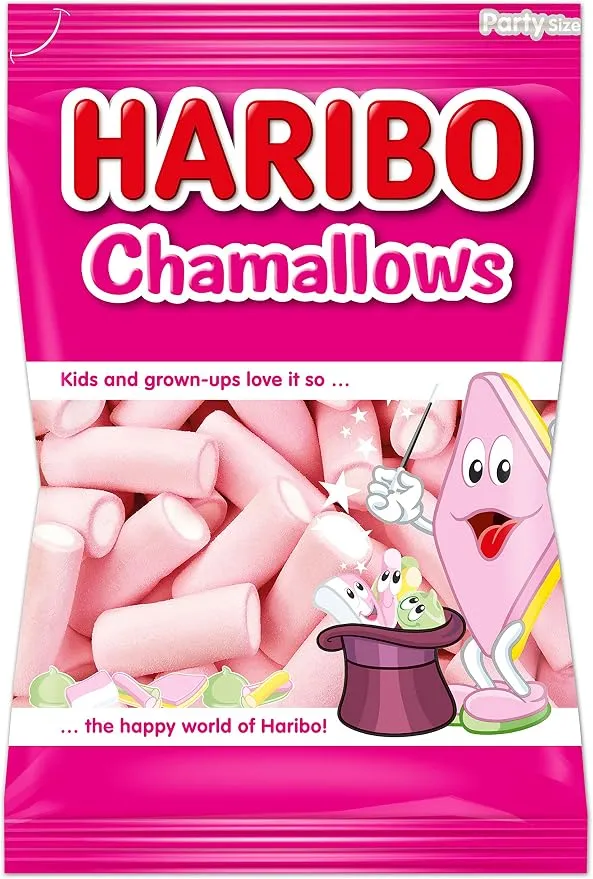 Haribo Chamallows Tubular - Pack de 850g con 125 piezas