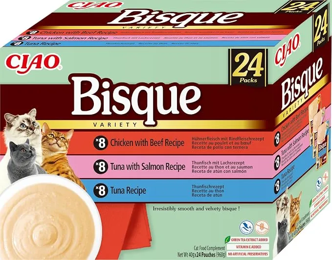 INABA Ciao Bisque Multipack Comida Húmeda para Gatos 960g