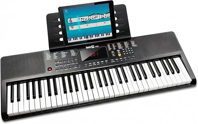 Teclado RockJam Compacto 61 Teclas con Accesorios y Lecciones