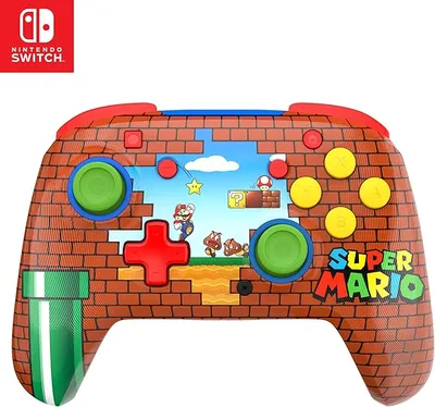 Turtle Beach Rematch Mario Bricks Mando de juego inalámbrico para Nintendo Switch