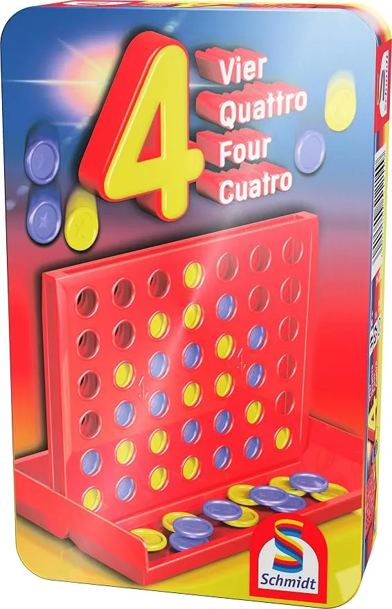 Schmidt Spiele 51214 Cuatro en Raya - Edición Metal de Colección