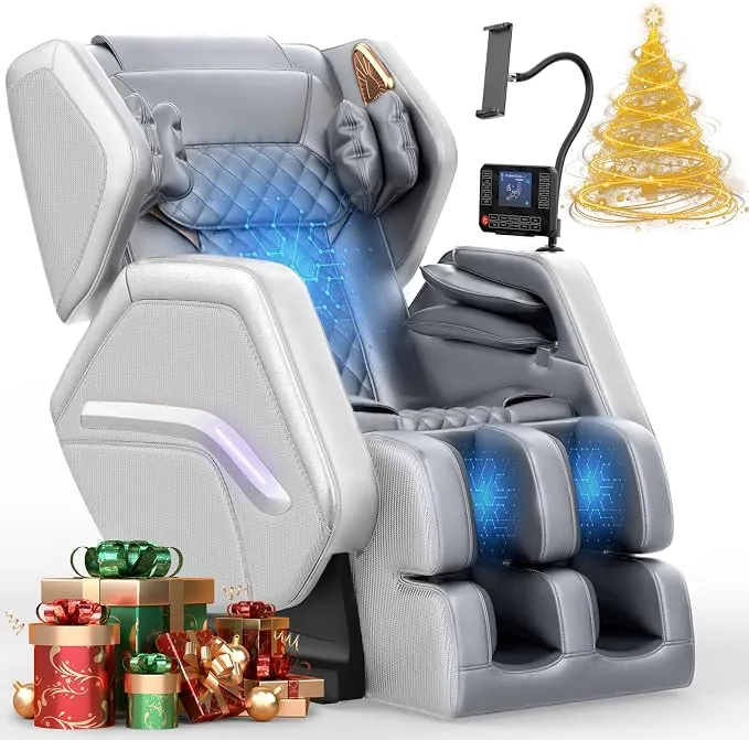 Sillón de Masaje Inteligente Bluetooth con Calefacción y 14 Rodillos