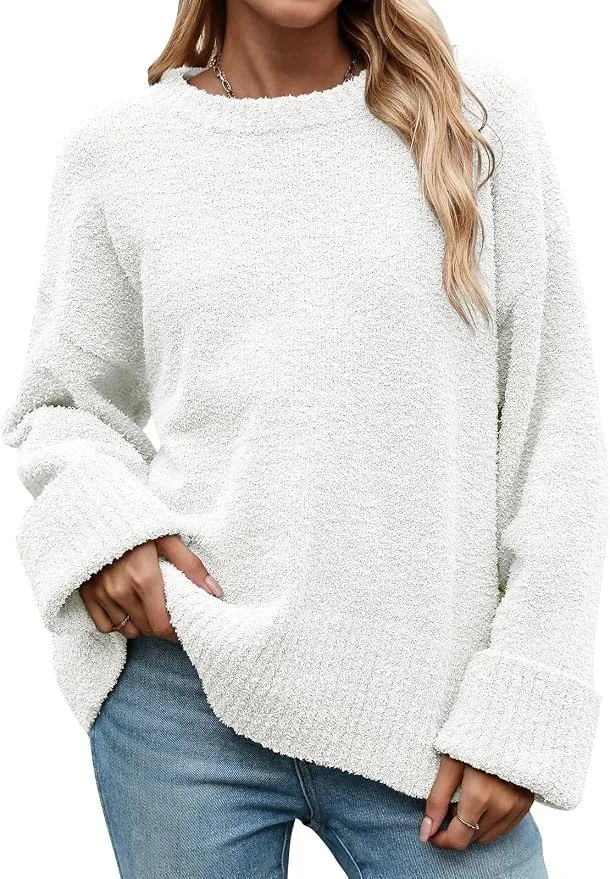 Jersey Heekpek Mujer Invierno Cuello Redondo Suave y Cálido Talla Grande