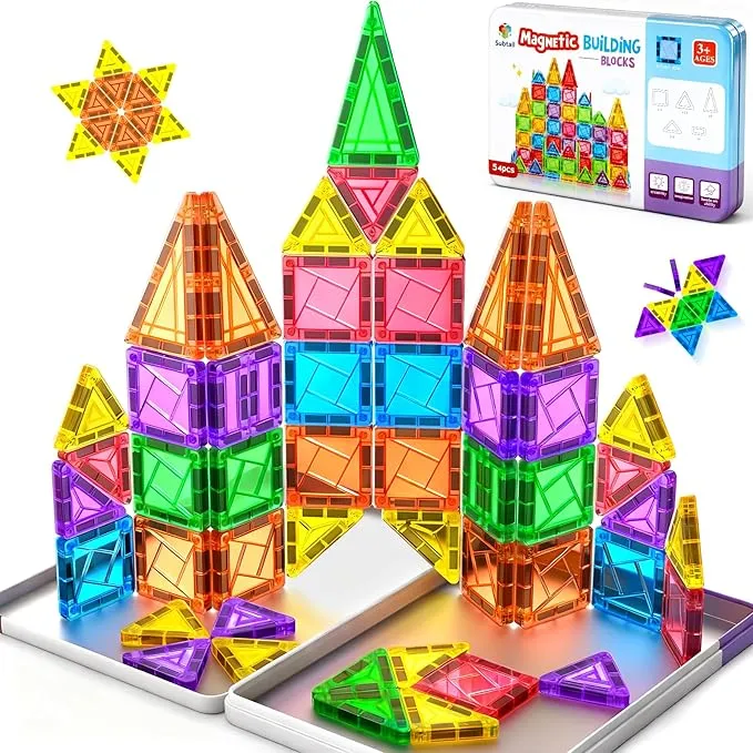 Subtail 54PCS Mini Bloques Construccion Magneticas Niños Juguetes