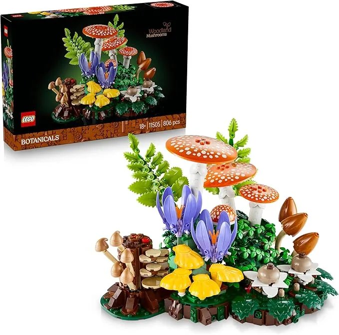 LEGO Botanicals Setas del Bosque - Kit de Construcción con Plantas Artificiales