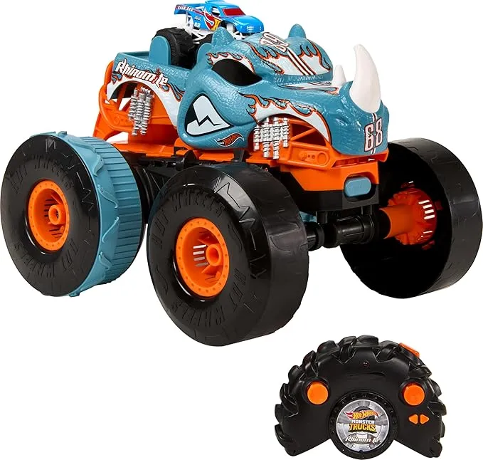 Amazon Hot Wheels Monster Trucks, Coche Teledirigido, RC Rhinomite radiocontrol