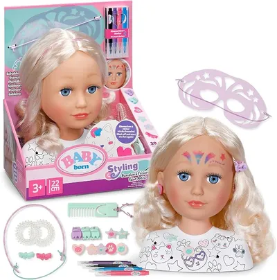 Baby born Cabeza de Peinado Paint Artist con Accesorios
