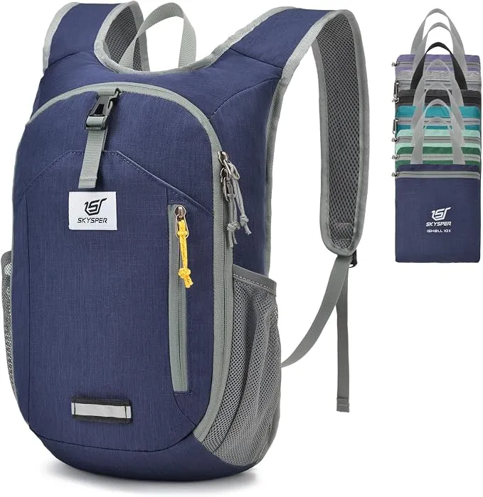 Mochila SKYSPER 10L Plegable Ultraligera con Bolsillo Secreto y Reflectante