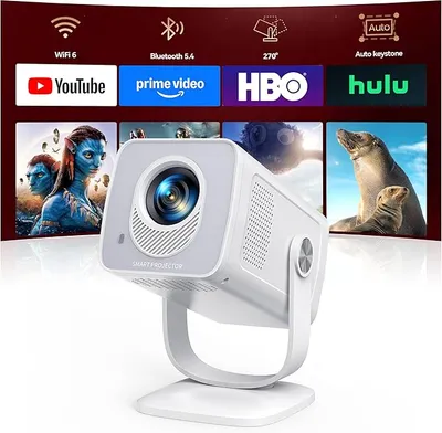 Proyector Portátil 4K/1080P con Android 14 y WiFi 6