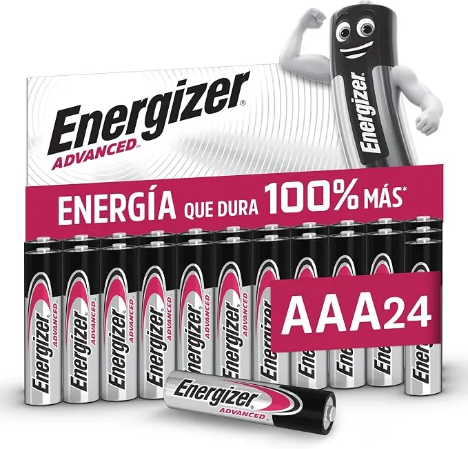 Pilas AAA Energizer Advanced 24 Unidades - Larga Duración y Potencia