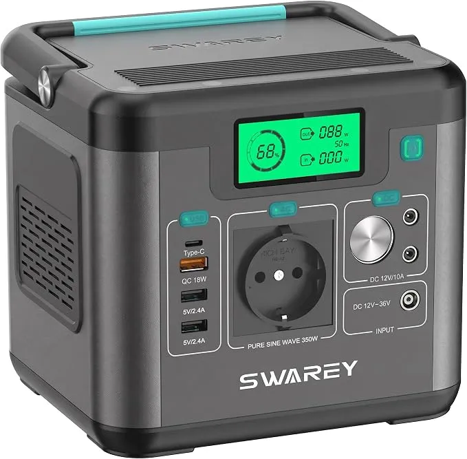 SWAREY S160 Max: Generador Portátil 333Wh con Carga Rápida y Múltiples Salidas