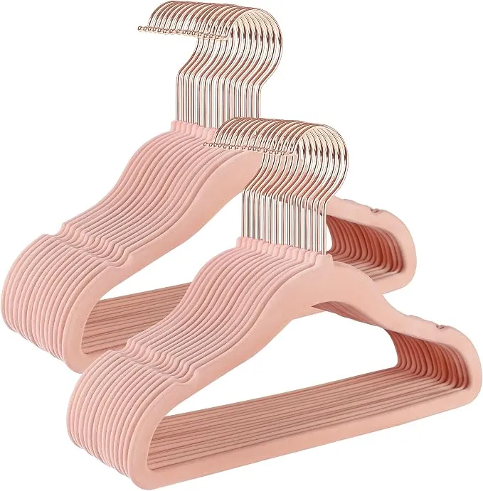 Juego de 30 Perchas Songmics CRF027P30 Oro Rosa Antideslizantes