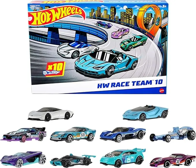Pack 10 Coches de Juguete Hot Wheels Variados